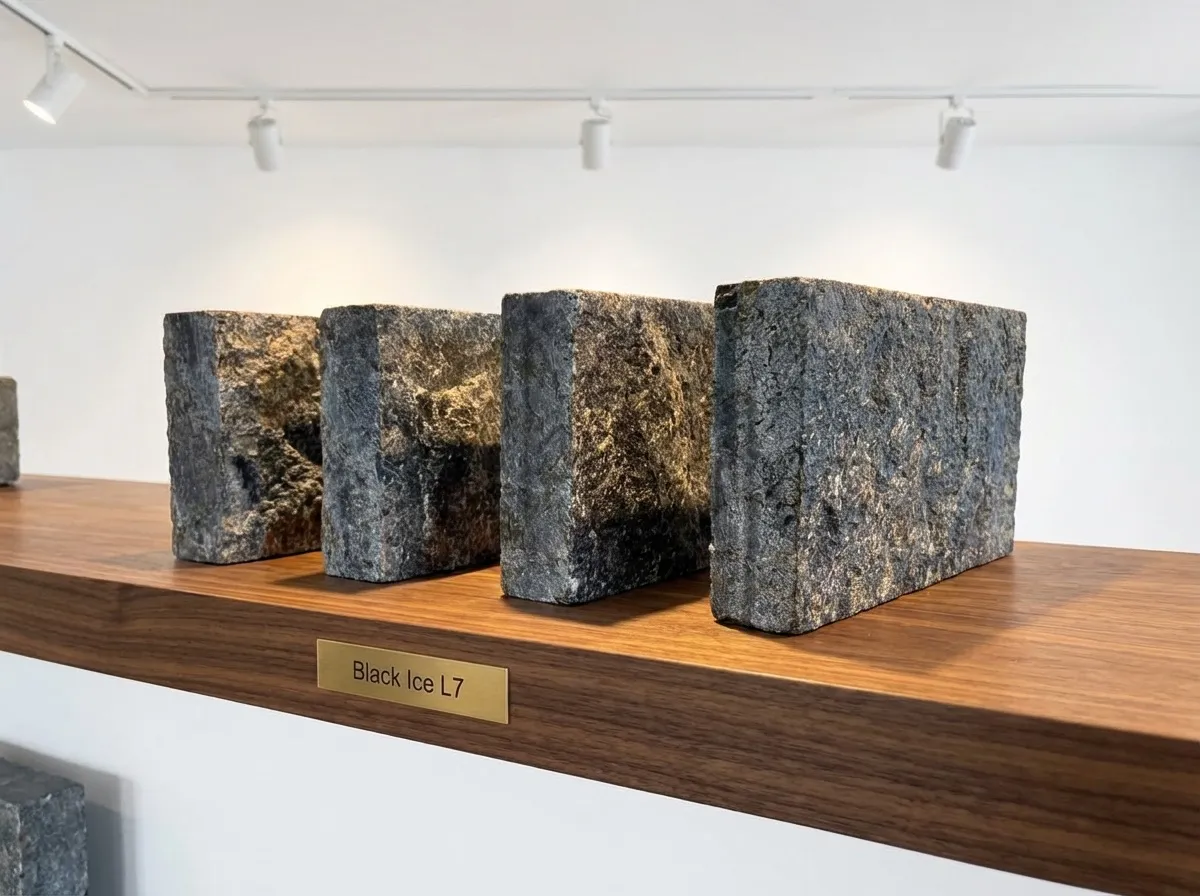 Black Ice L7 showroom display with label